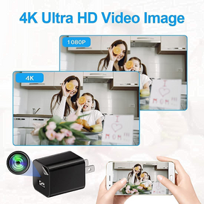 HD 4K 1080P Mini Plug Camera USB Charger WiFi Video Recorder Home Security Motion Detection