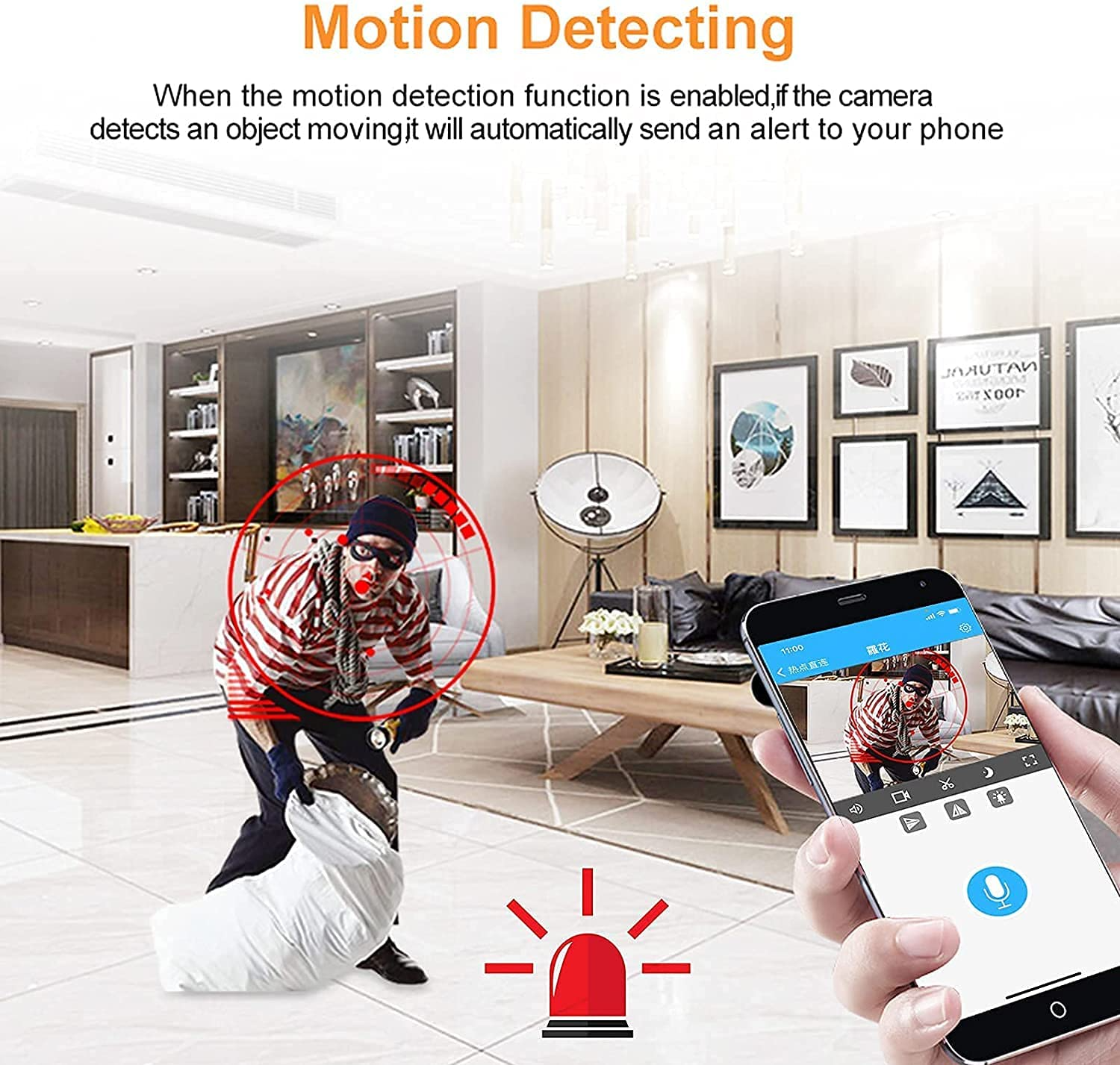 HD 4K 1080P Mini Plug Camera USB Charger WiFi Video Recorder Home Security Motion Detection
