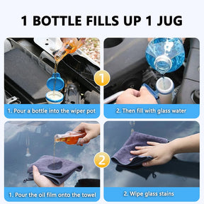 Glass oil film remover Front windshield